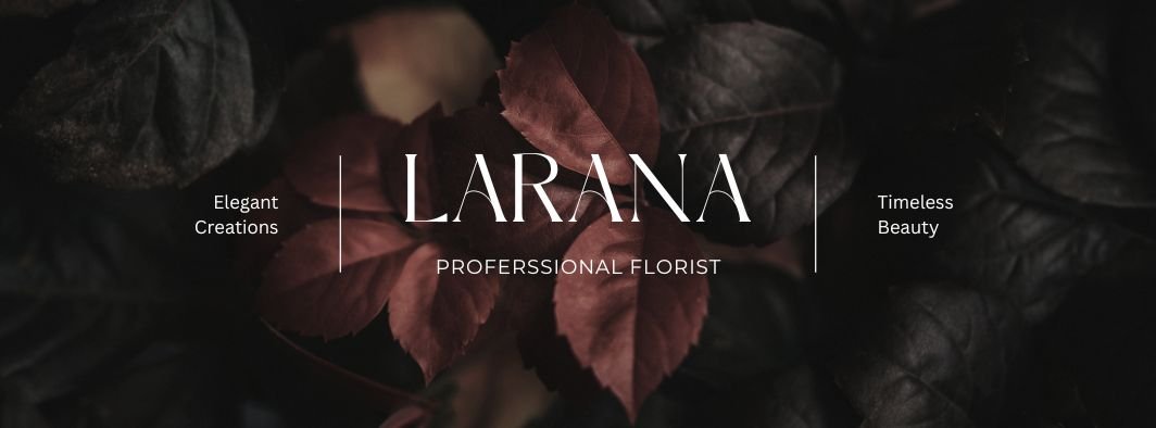 Dark Elegant Minimalist Florist Brand Facebook Cover