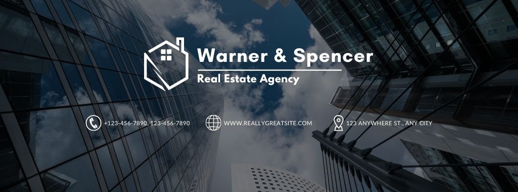 Grey White Corporate Real Estate Agency Facebook Cover